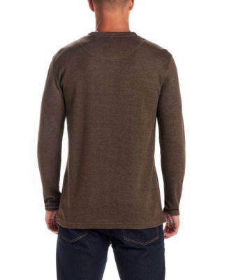 Men's Long Sleeved Waffle Henley T-shirt