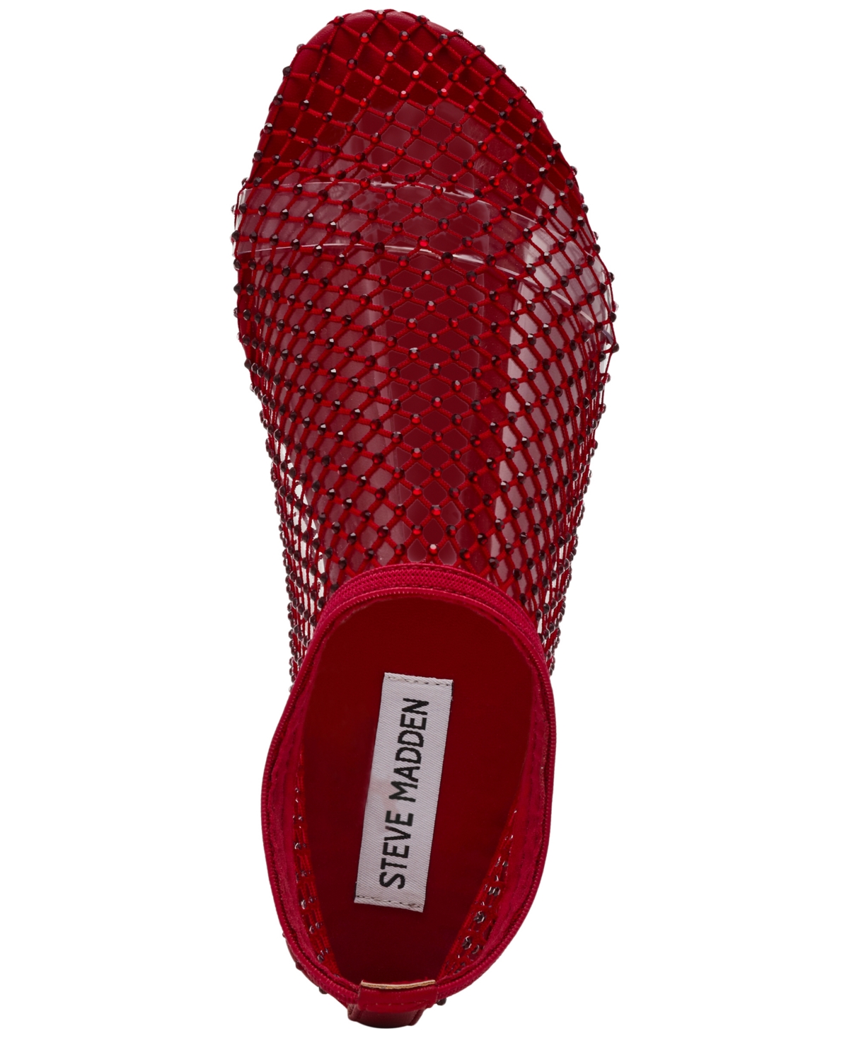 Steve Madden Women's Mino Mesh Rhinestone Flats In Red
