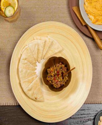 Lexa Collection 12" Bamboo Footed Plate