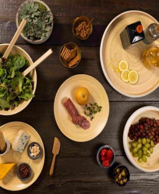 Lexa Collection 12" Bamboo Footed Plate