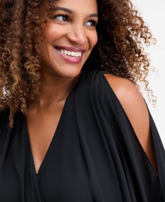 Women's Printed Arm-Slit Surplice Blouse, Macy's Exclusive