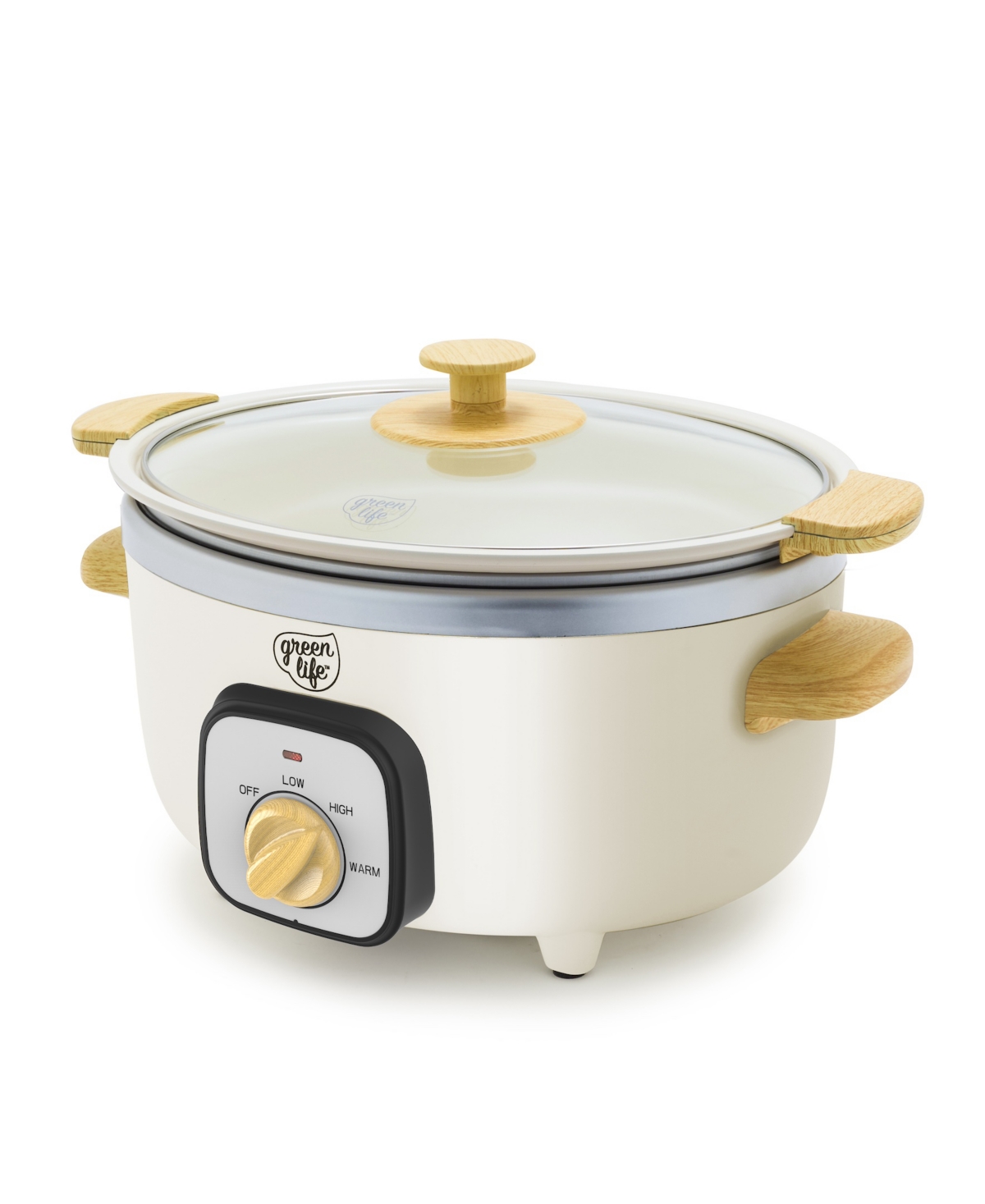 Greenlife 3.5 Quart Cook Duo Slow Cooker In White