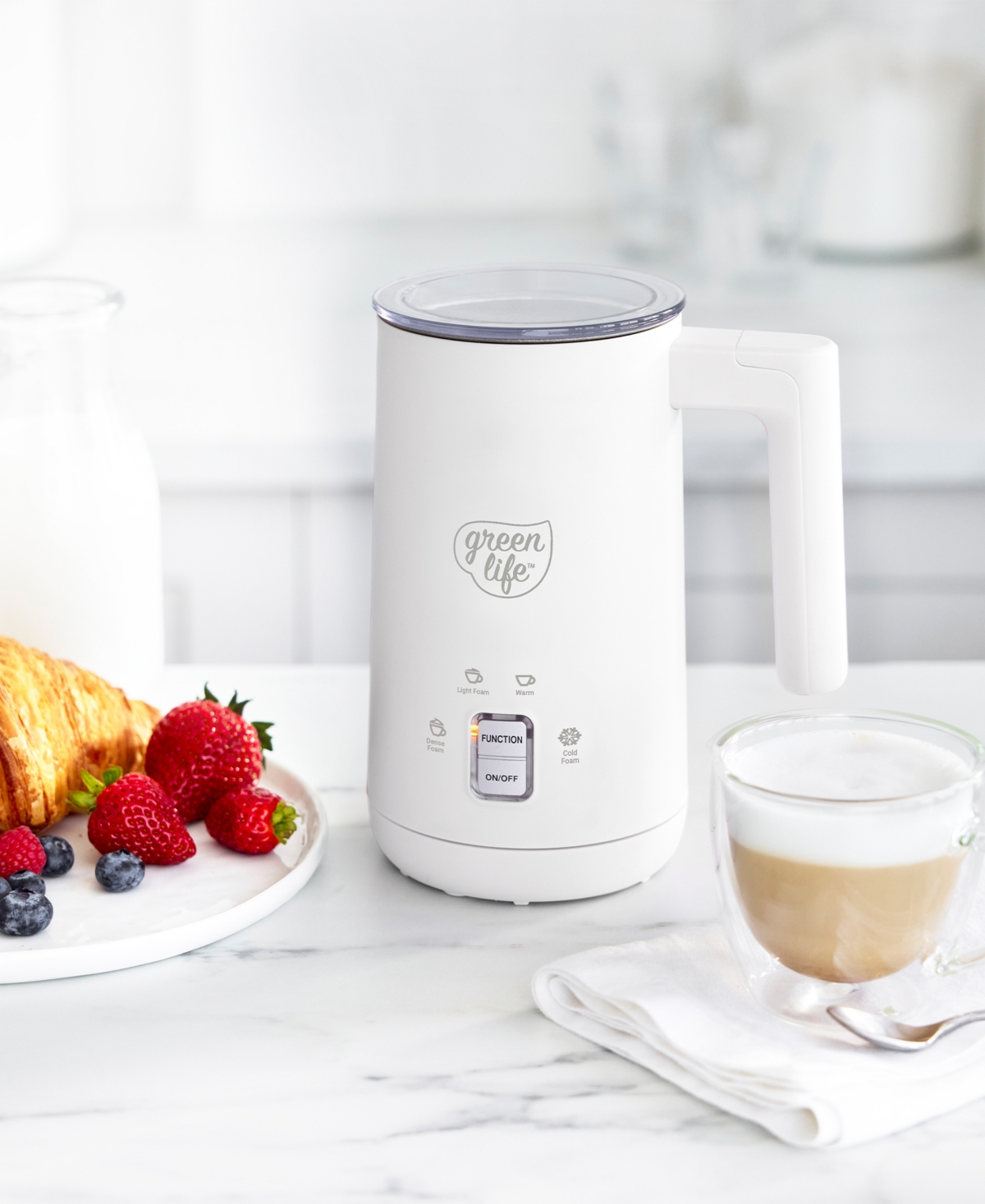 Greenlife 10 Oz. Instant Milk Frother In White