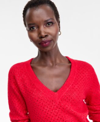 Women's Rhinestone Embellished Sweater, Macy's Exclusive
