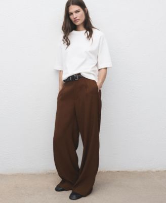 Women's Straight-Fit Pleated Pants