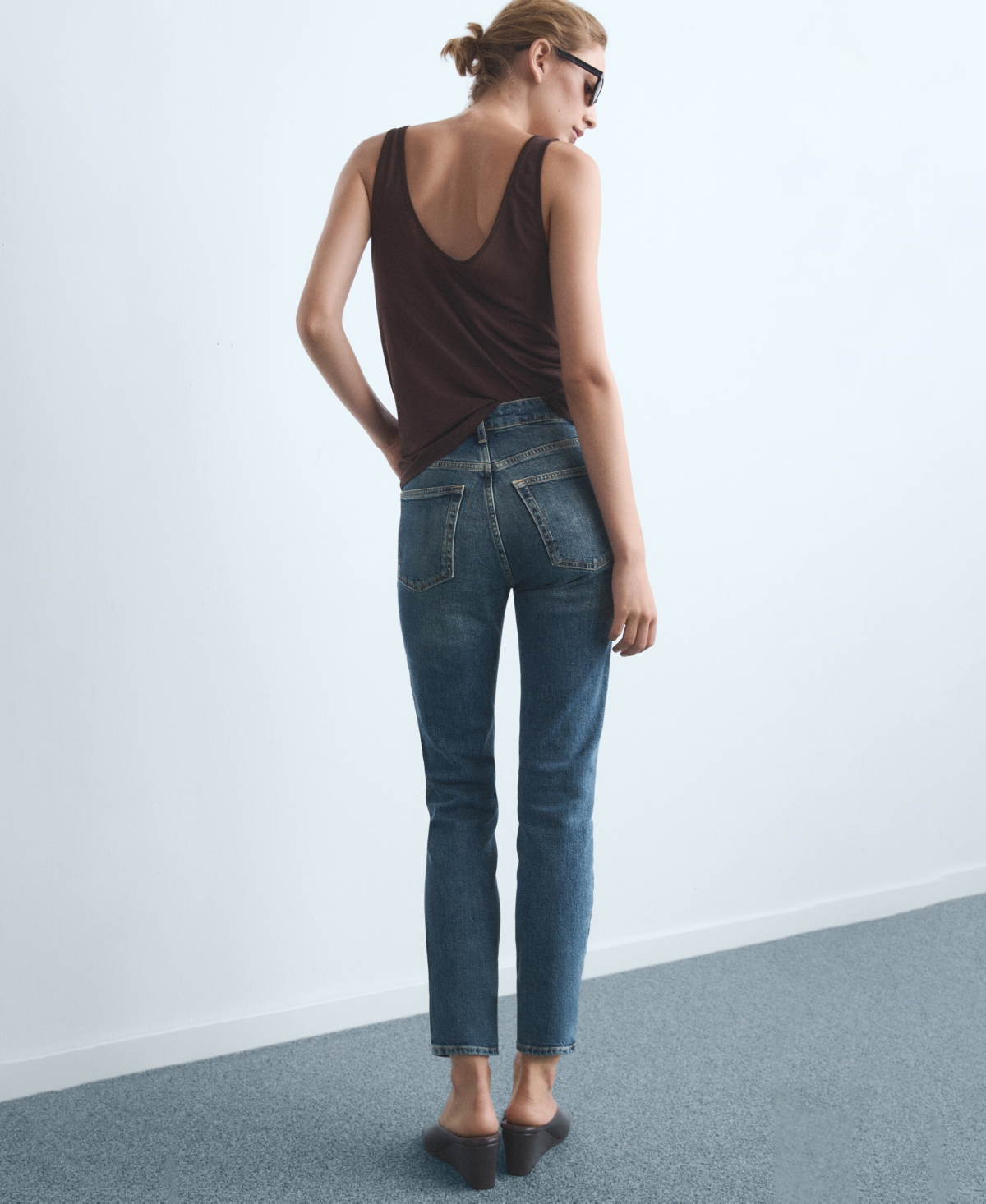 Mango Women's Claudia Slim-Fit Cropped Jeans