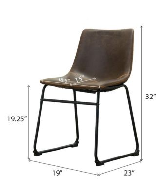 3-Pc Wood Varna Round Trestle Dining Table with 2 Chairs Dining Set