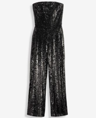 Women's Sequin Strapless Jumpsuit, Macy's Exclusive