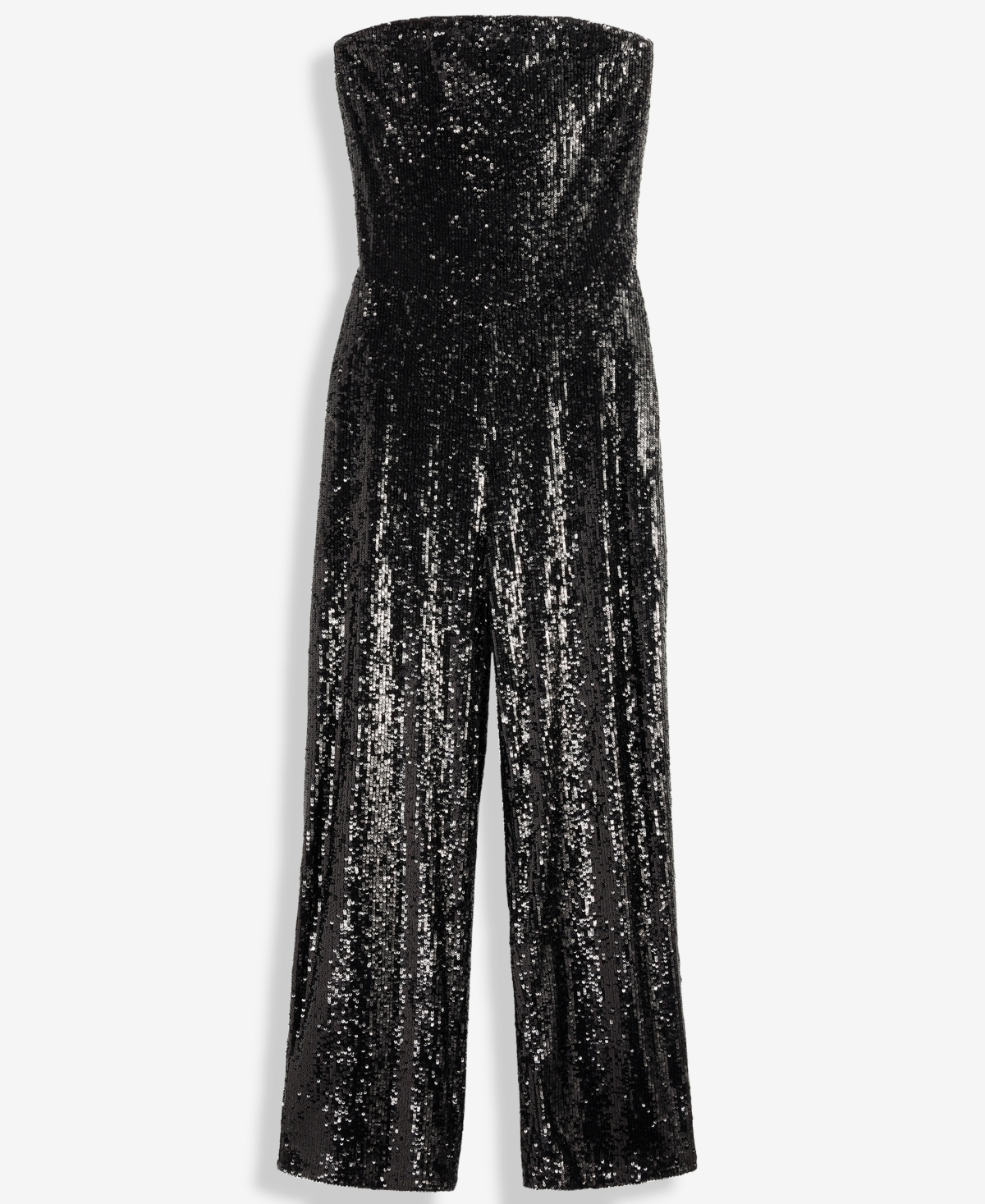 Inc International Concepts Women's Sequin Strapless Jumpsuit, Macy's Exclusive In Black