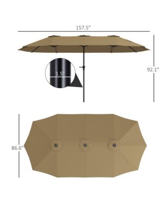 13 ft. Extra Large Patio Umbrella, UPF30+ Double Umbrella,