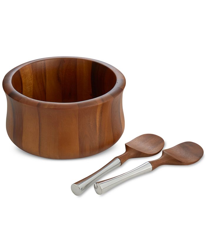 Nambé 3Pc. Nara Salad Bowl & Servers Set Macy's