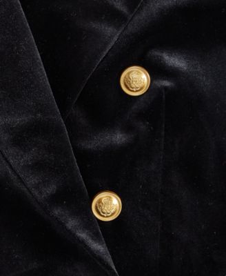 Women's Double-Breasted Velvet Blazer, Macy's Exclusive