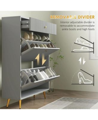 Shoe Cabinet with Adjustable Shoe Rack for Space-Saving and Organized Entryway Storage