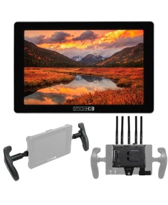 Cine 7 7" Full HD Touchscreen On-Camera Monitor, Bundle with Teradek Bolt 6 750 V-Mount Receiver Module and Rubber Handles