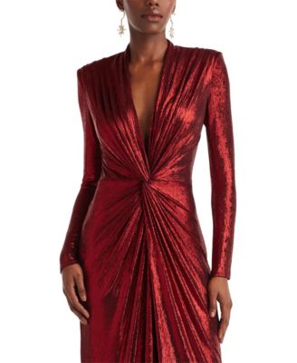 Women's Ferrum Metallic Twist Drape Gown