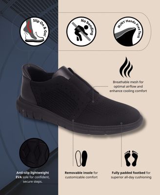 South Street Mens Hands-Free Slip On Technology Lightweight Mesh Oxfords