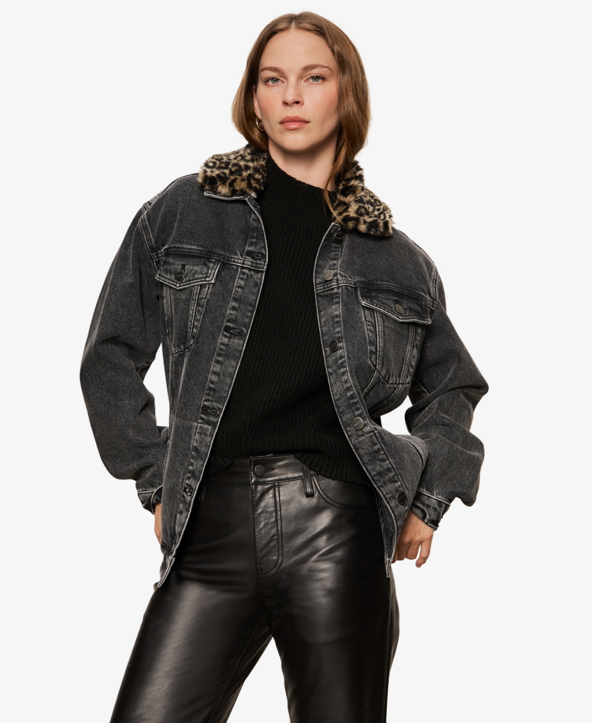 Sanctuary Women's Long Sleeve Boyfriend Trucker Jacket