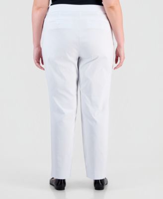 Plus Size Curvy-Fit Straight-Leg Pants, Exclusively at Macy's