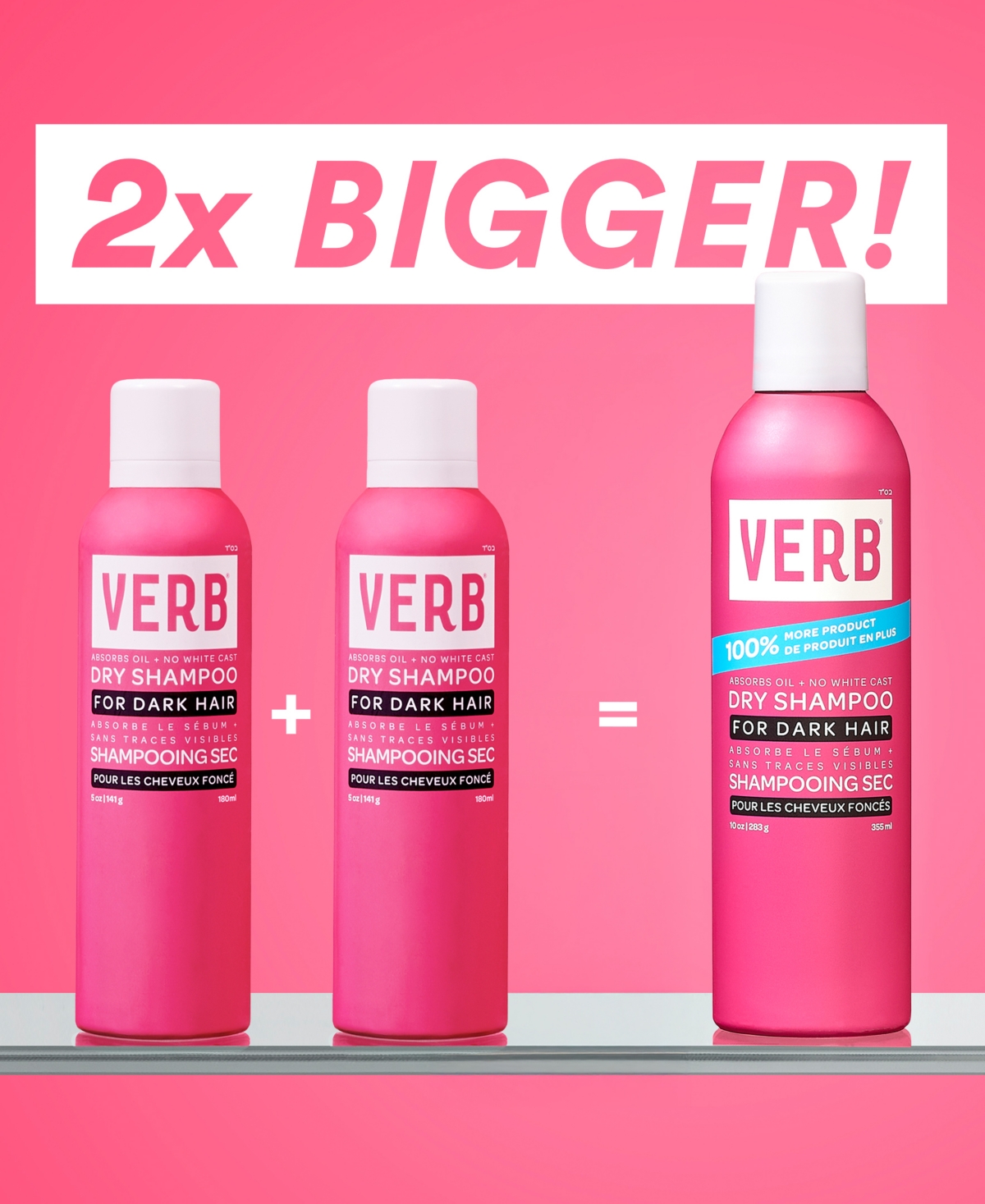 Verb Dark Jumbo Dry Shampoo, 10 Oz. In Transparent