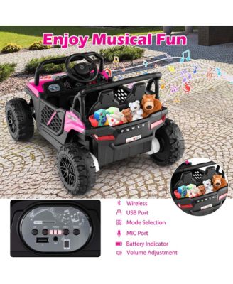 12V Kids Ride on Truck with Parental Remote 3 Speeds & Reverse Forward Function