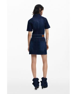 Women's Short denim dress with belt