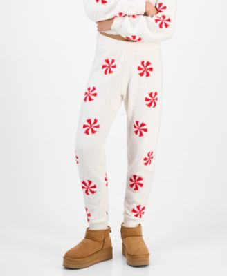 Juniors' Teddy-Knit Jogger Pants