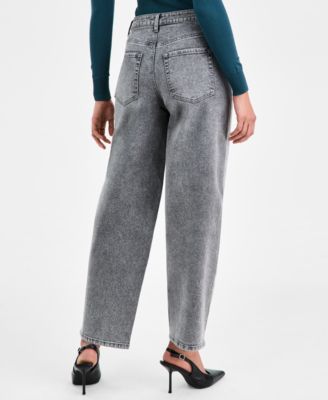 Women's Rhinestone Embellished Barrel-Leg Jeans, Macy's Exclusive