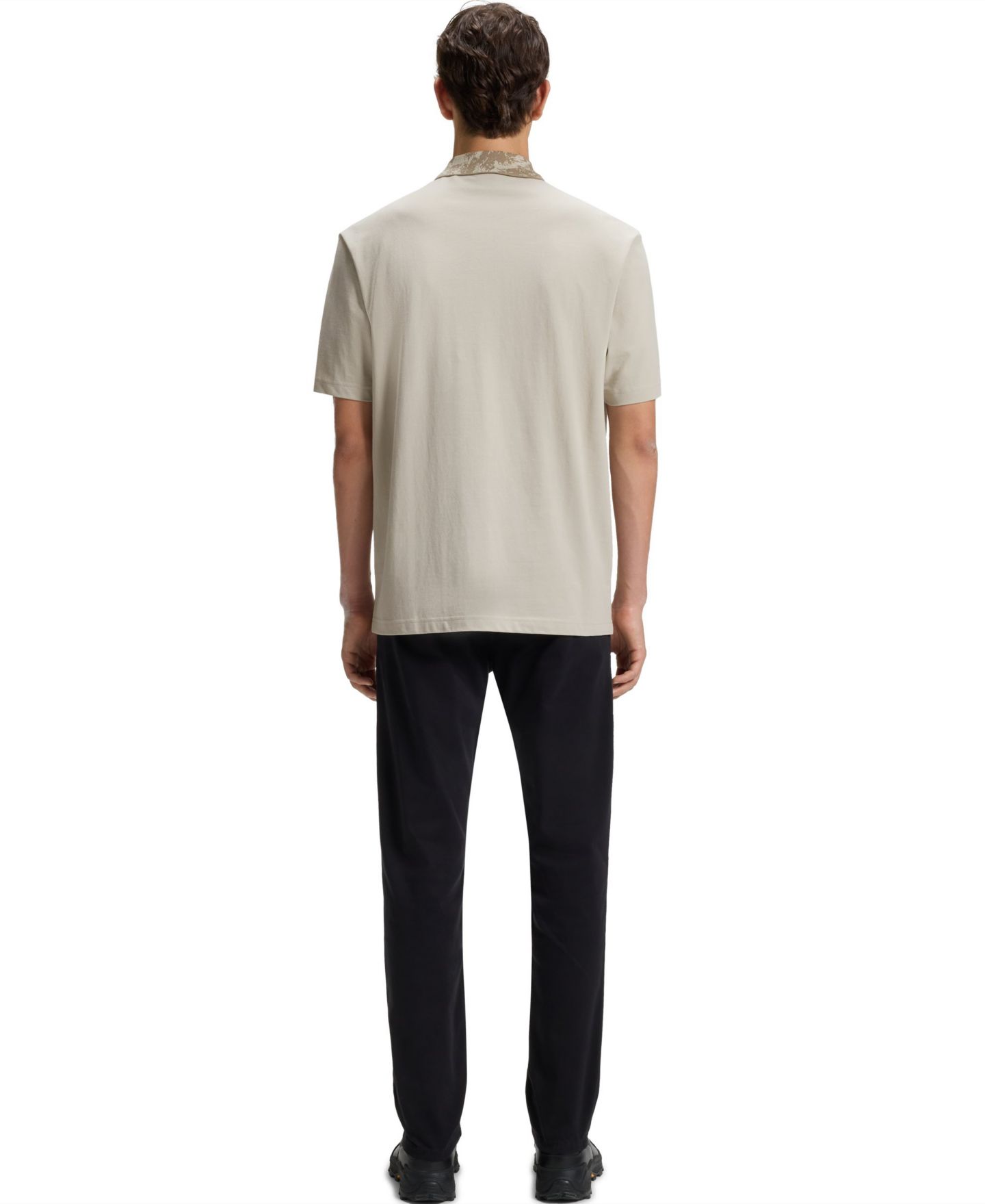 Мужское поло Hugo Boss Cotton Pique Relaxed-Fit Polo Shirt, цвет: Бежевый — фото 2