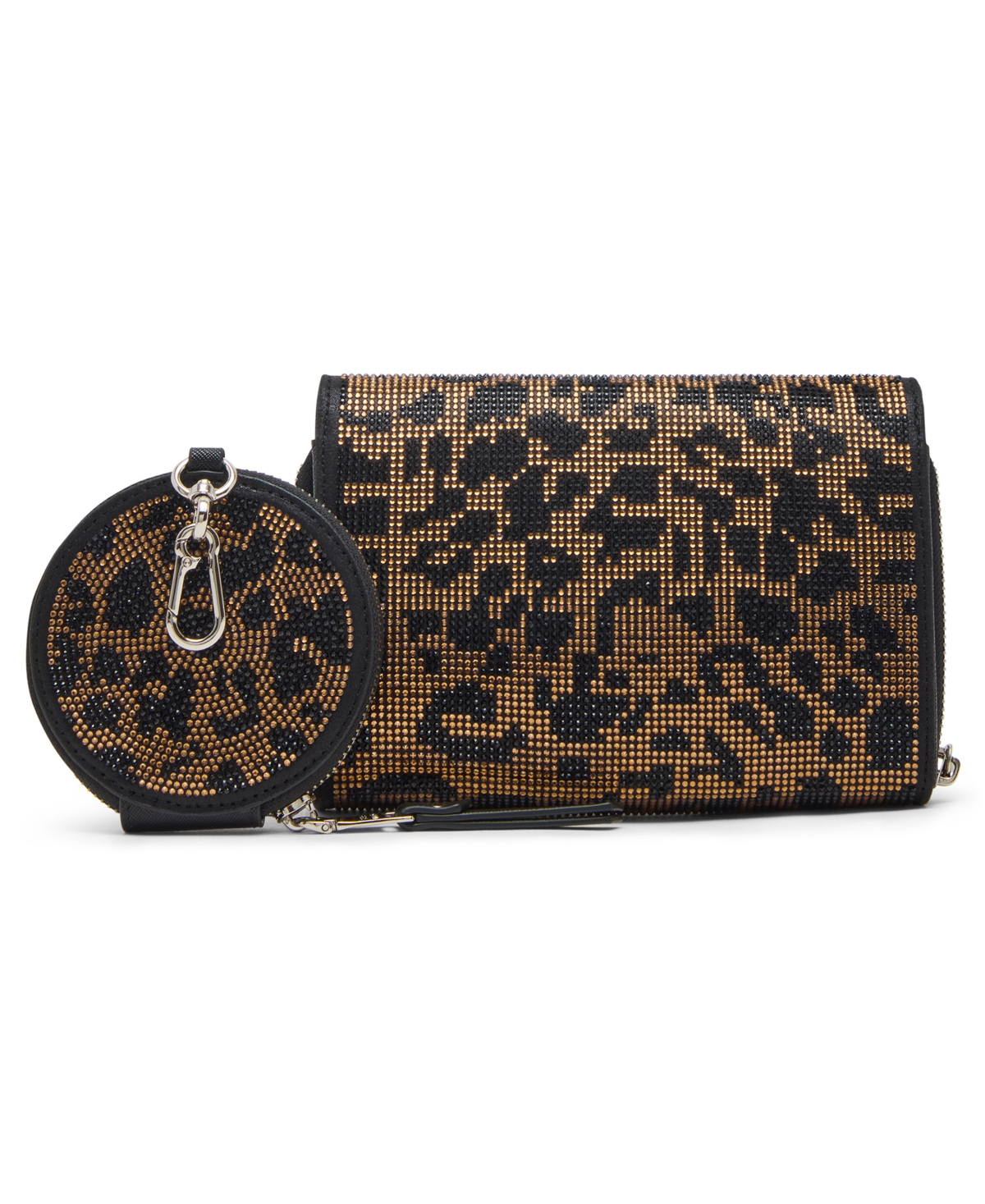 Steve Madden Boxed Embellished Carina Crossbody Wallet In Brown