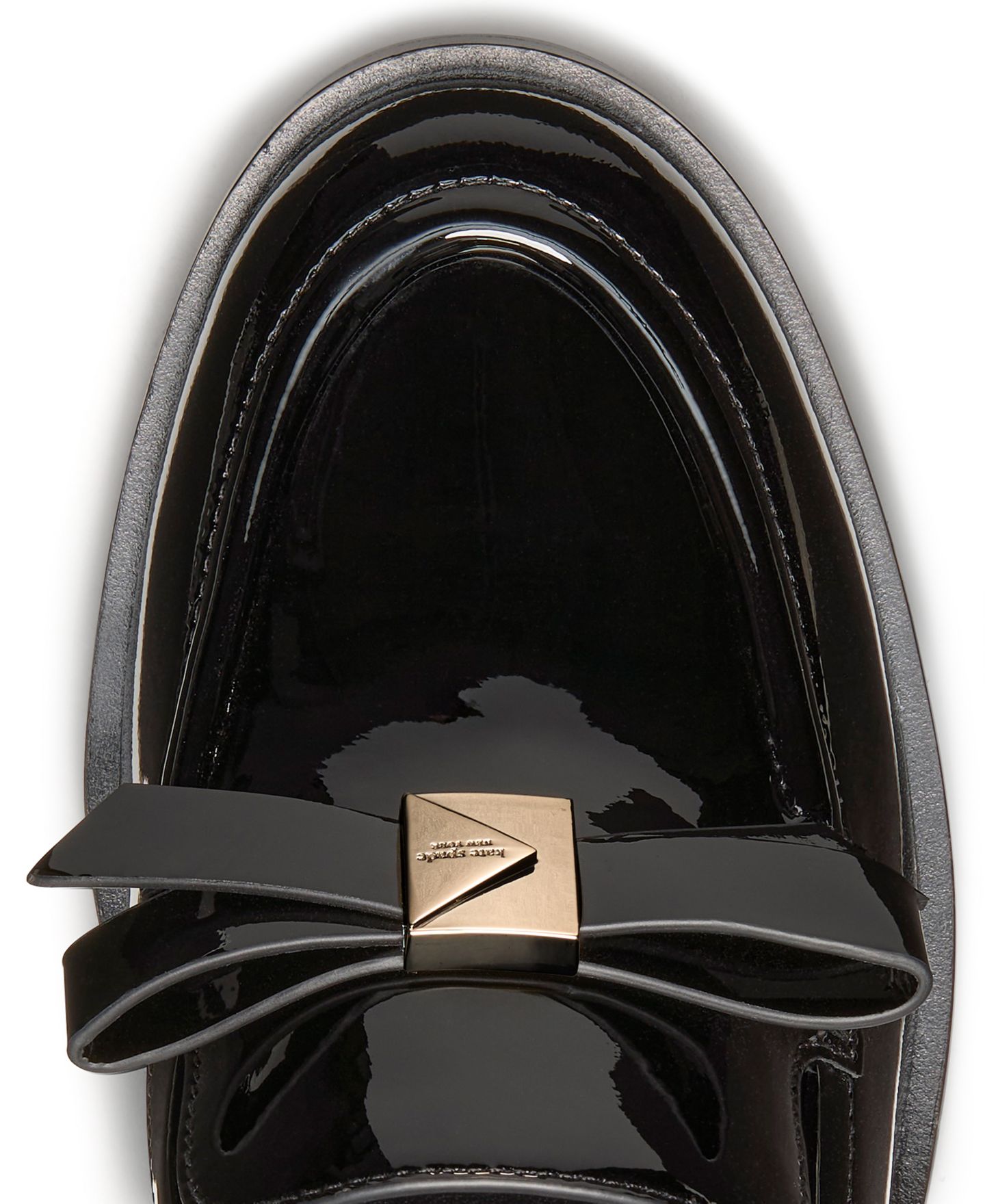 Женские туфли kate spade new york Deco Bow Heeled, цвет: Чёрная лаковая кожа — фото 5