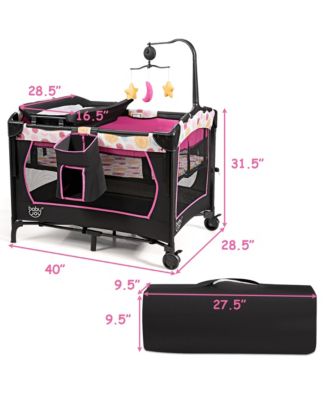 Baby Bedside Sleeper Portable Bassinet 4-in-1 Rolling Bassinet