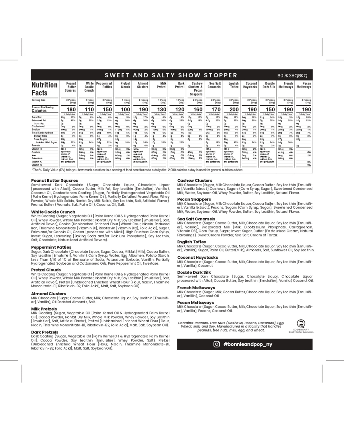 Bonnie & Pop Holiday Chocolate Copper Gift Tin, 28 Pieces