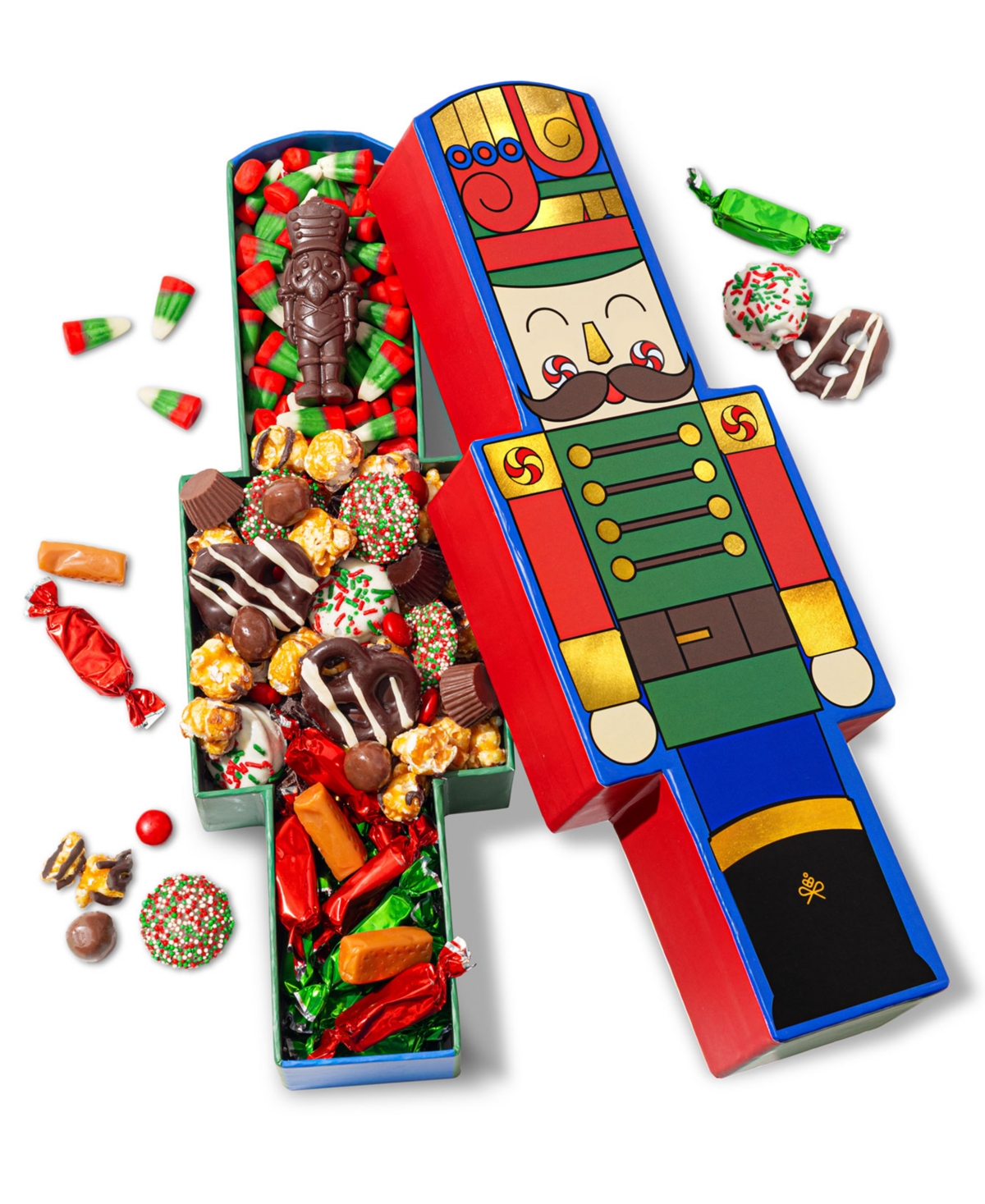 Bonnie & Pop Christmas Mixed Sweets Nutcracker Gift Box, 12 oz