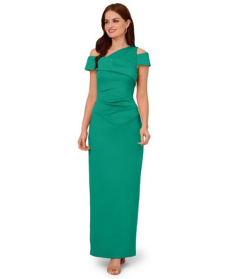Adrianna Papell - Women's Asymmetrical Ruched Gown