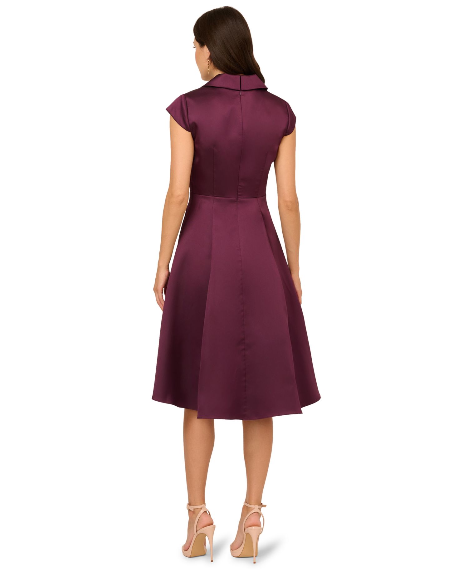 Women's Cap-Sleeve High-Low-Hem Dress
