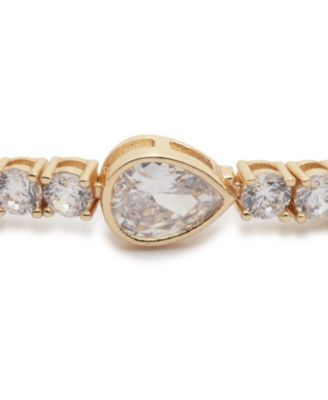 Foldover Crystal Cubic Zirconia Flex Bracelet