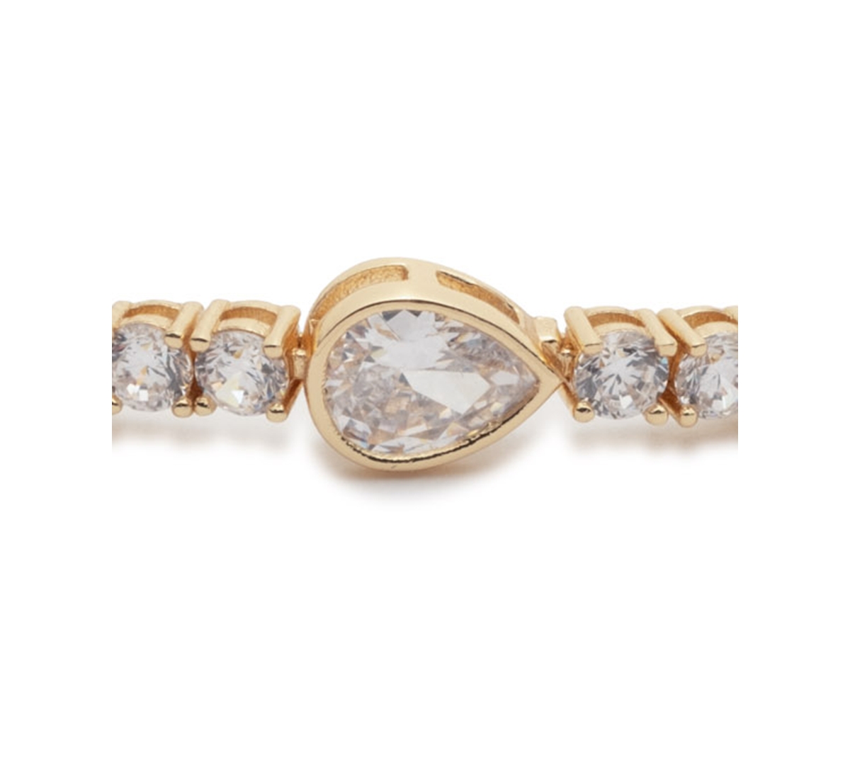 Givenchy Foldover Crystal Cubic Zirconia Flex Bracelet In Gold