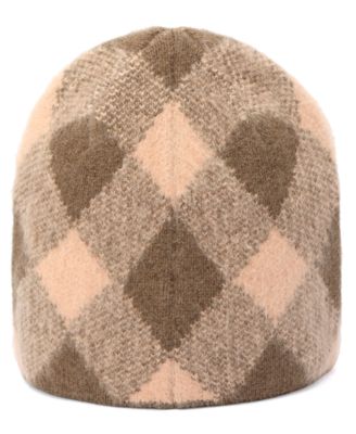 Women's Argyle Knit Beanie Hat
