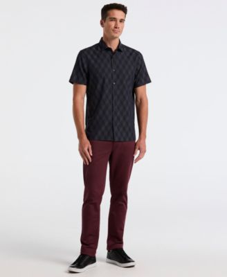 Men's Short Sleeve Cube Geo Jacquard Shirt