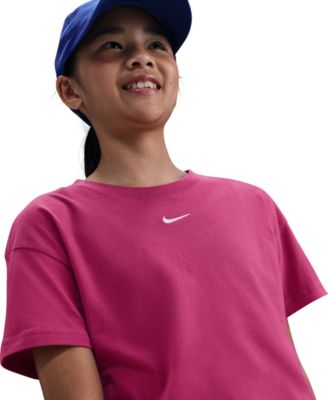 Big Girls Sportswear Essential Cotton Swoosh Logo T-Shirt