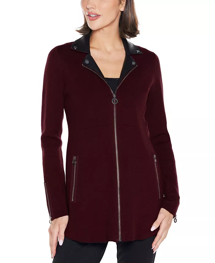 Women's Black Label Collared Sweater Jacket - thumbnail 4