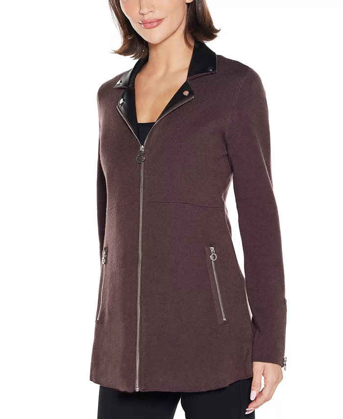 Women's Black Label Collared Sweater Jacket - thumbnail 2
