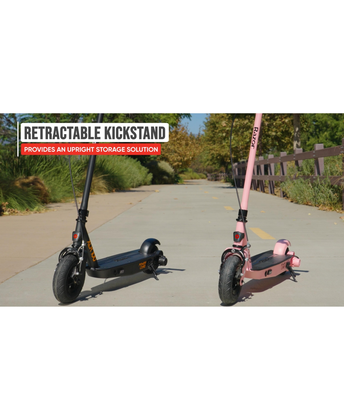 Razor Power Core XLR100 Electric Scooter Outdoor Ride-On Toy for Ages 8+, Pink
