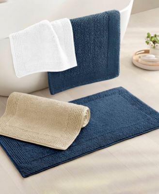 Splendor Reversible Tufted Cotton Bath Rug, 21" x 34"