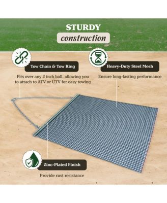 YTF-68TBDM ATV/UTV 6' x 8' Zinc Plated Field Surface Leveling Drag Mat