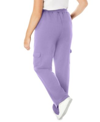 Plus Size Within Better-Fleece Pull-On Cargo Sweatpants
