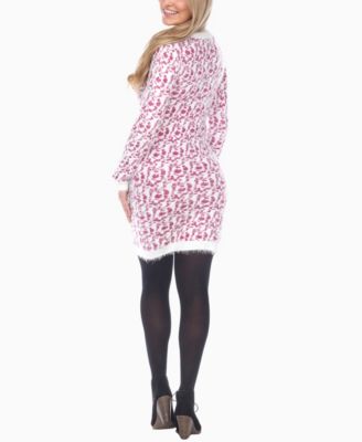 Women's Fuzzy Knit Sweater Dress