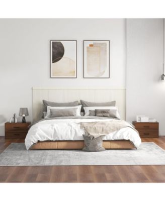 1Pc 2-Drawer Stackable Horizontal Storage Cabinet Dresser Chest with Handles