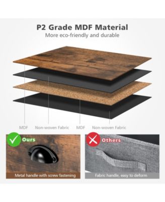 Dresser Organizer with 5 Drawers and Wooden Top