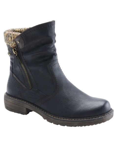 Женские ботинки Spring Step Wibea Booties with Faux Fur Lining, цвет: Чёрный